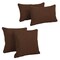 Blazing Needles Indoor/Outdoor Spun Polyester Throw Pillows (Set of 4) - Cocoa